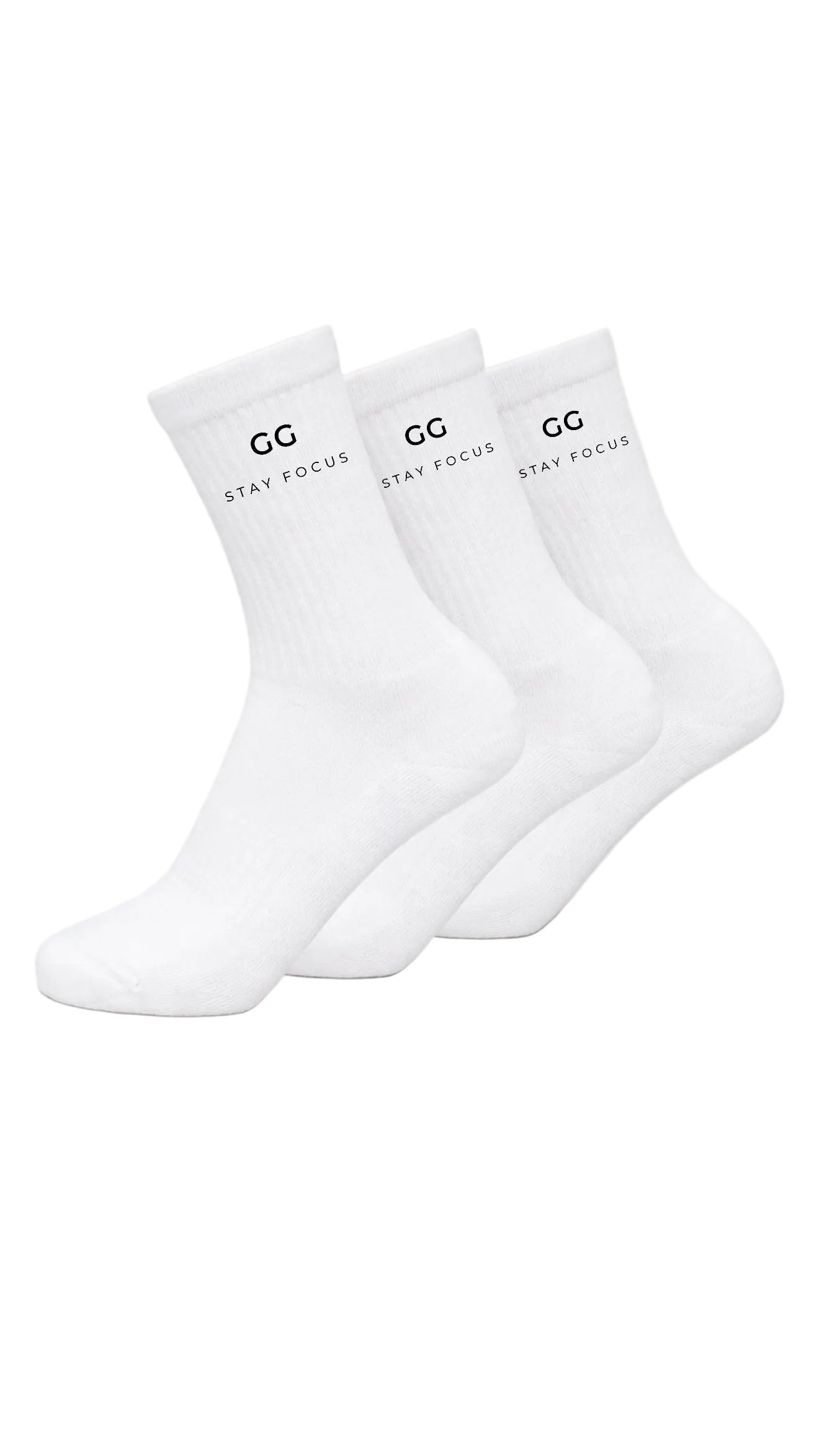 STAY FOCUS™ — CREW SOCKS (3PK)