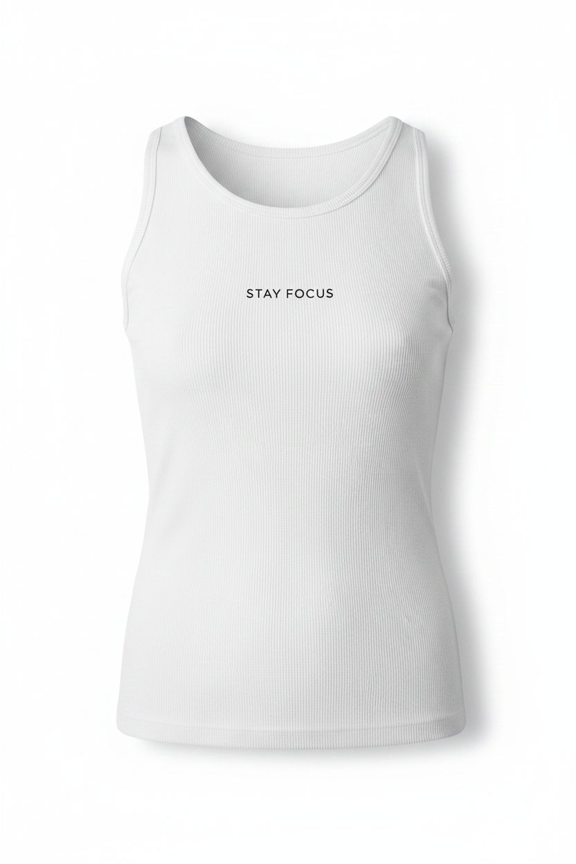 STAY FOCUS Ribbed Tank
